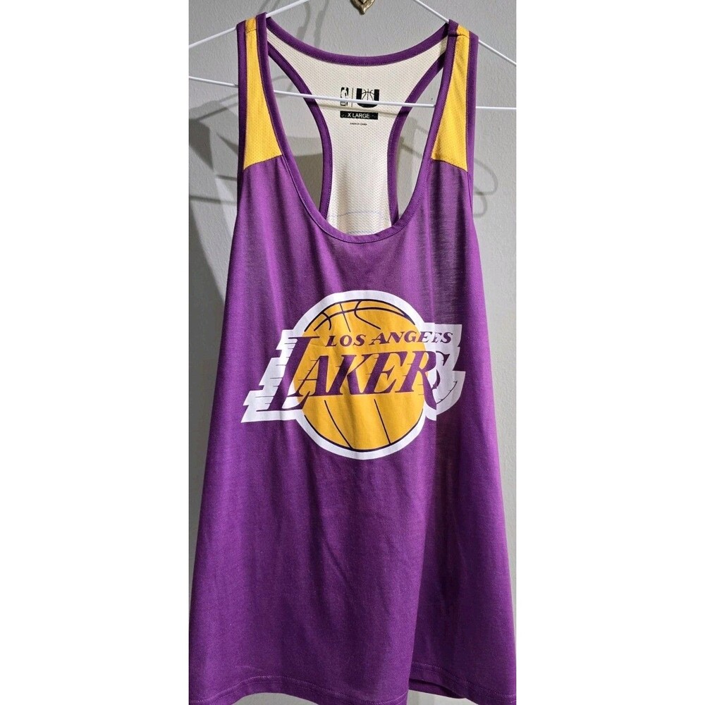 Los Angeles Lakers Tank Top Women's Size XL NBA Racerback Purple & Gold Athletic